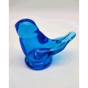 Beaytiful Vintage Leo Ward Glass Bluebird Of Happiness 1988 signed by Artist